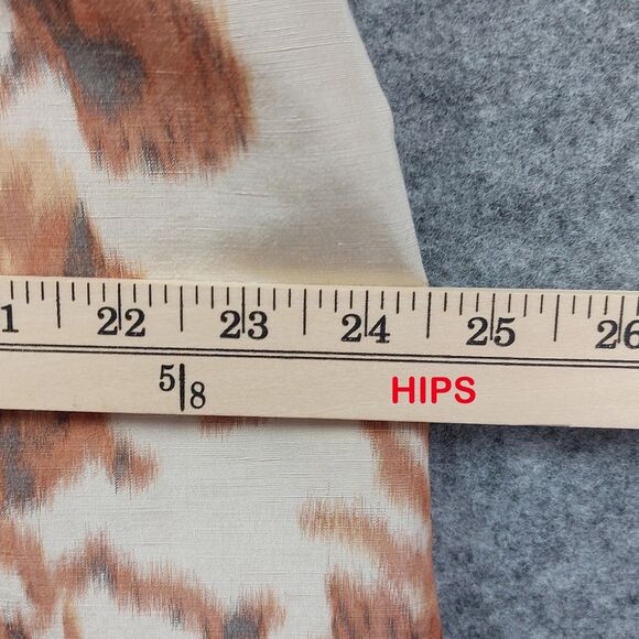 Talbots Dress Womens 20 Brown Beige Floral V Neck Sleeveless Linen Silk Pockets - Picture 6 of 13